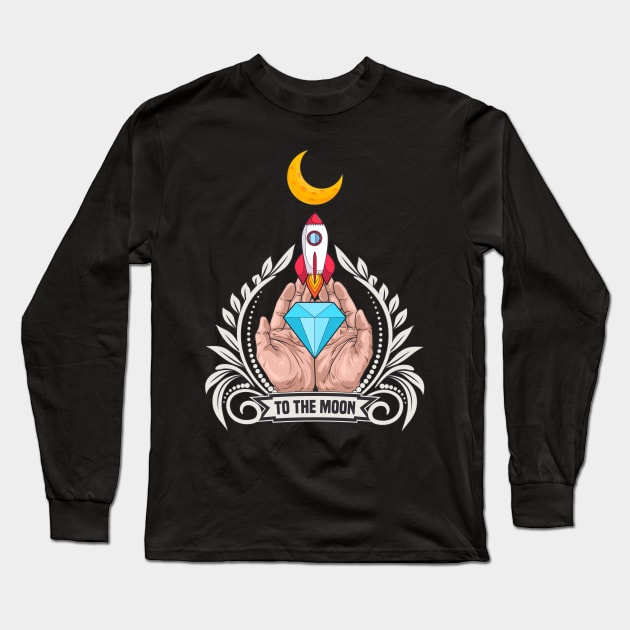 Stock Trading Trader To The Moon Trading Long Sleeve T-Shirt by Monstershirts